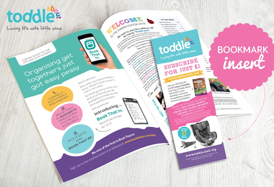 Bookmark Insert in Toddle About Magazine
