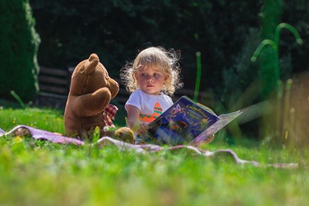Enjoy story time  in the garden