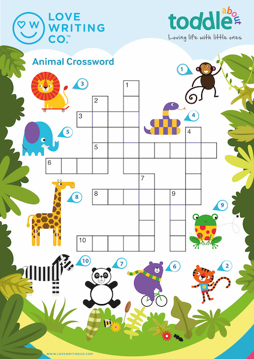 Animal Crossword Activity Sheet  image