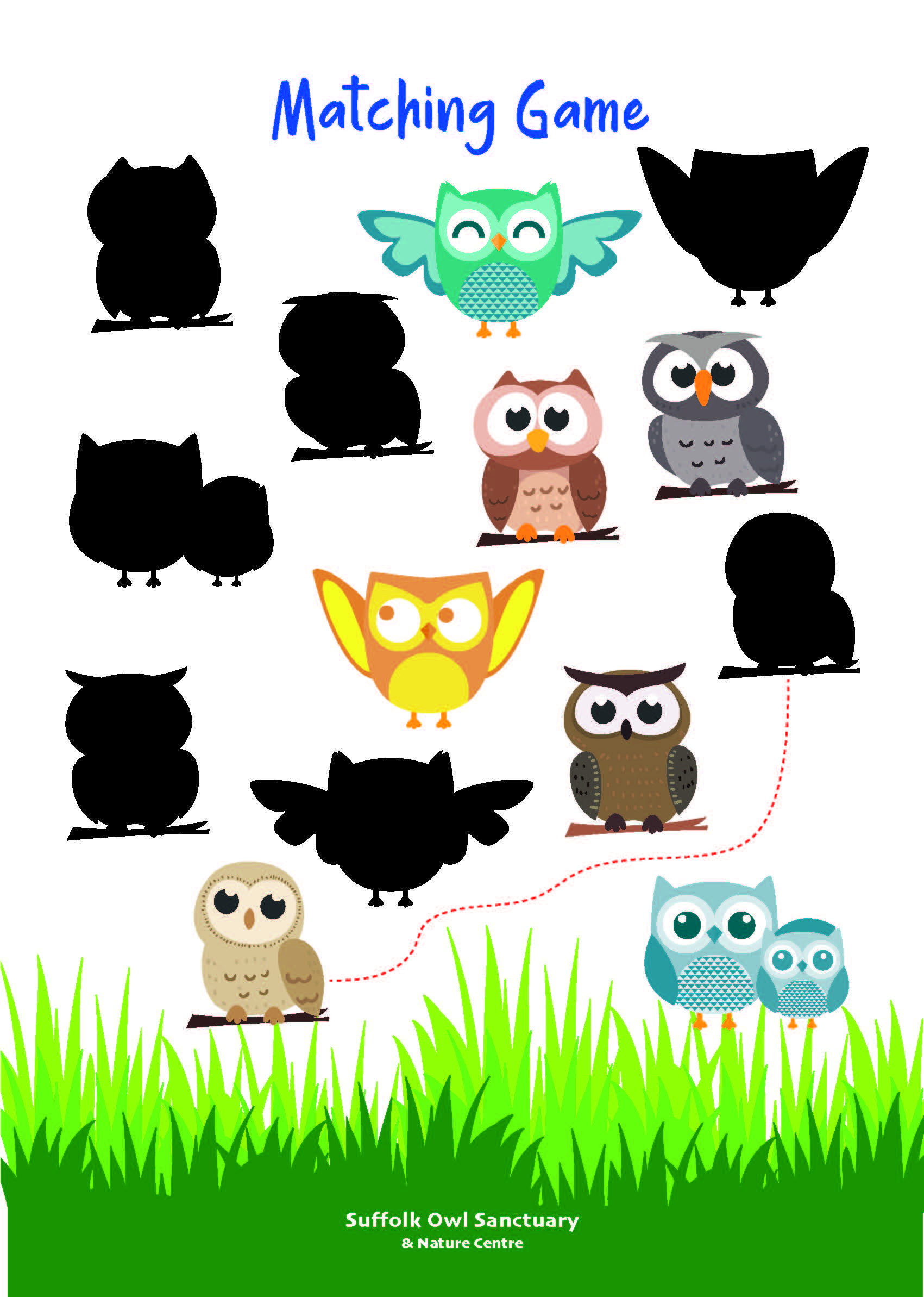 Owl Matching Game Activity Sheet  image