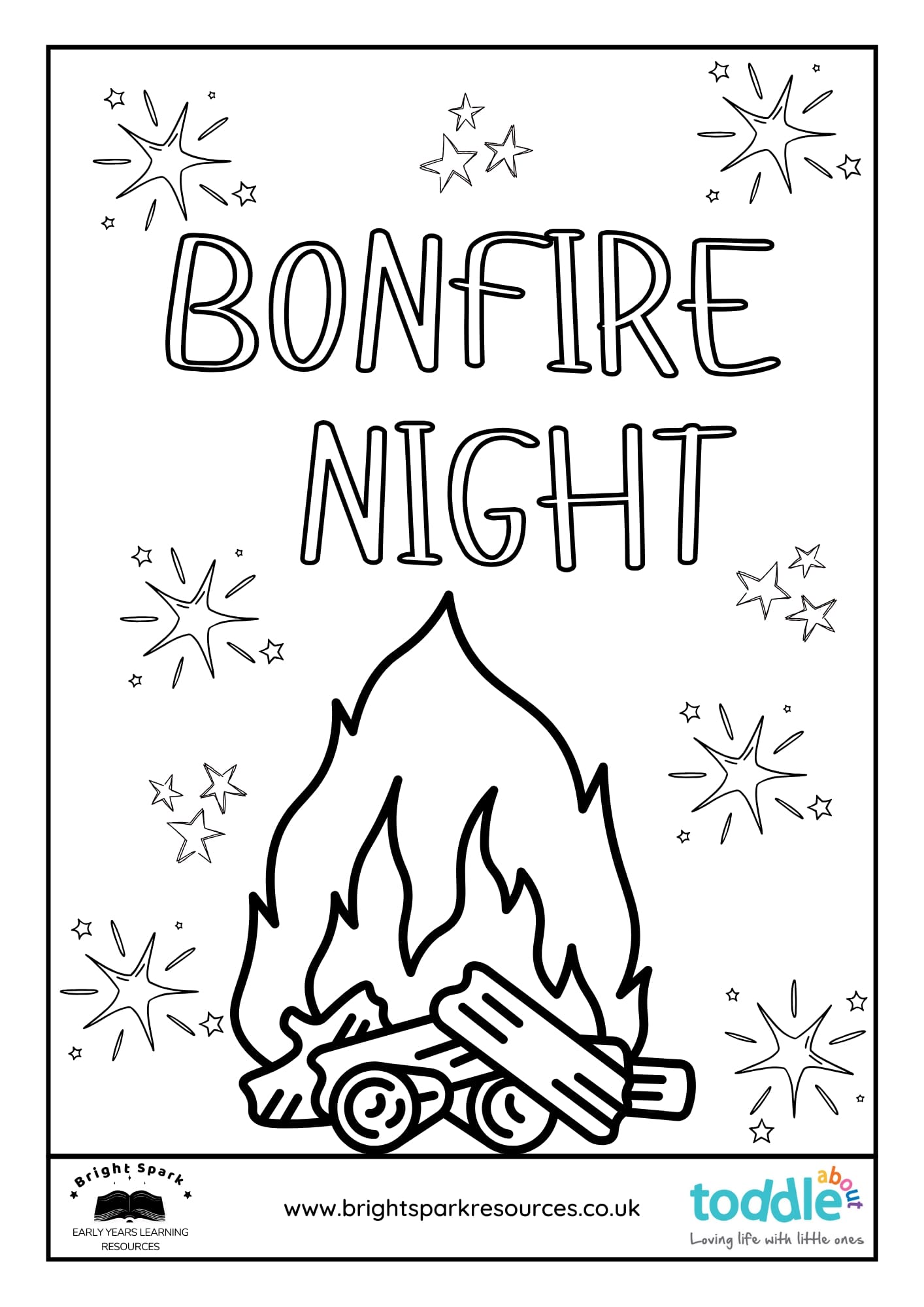 Bonfire Night Colouring Sheet  image