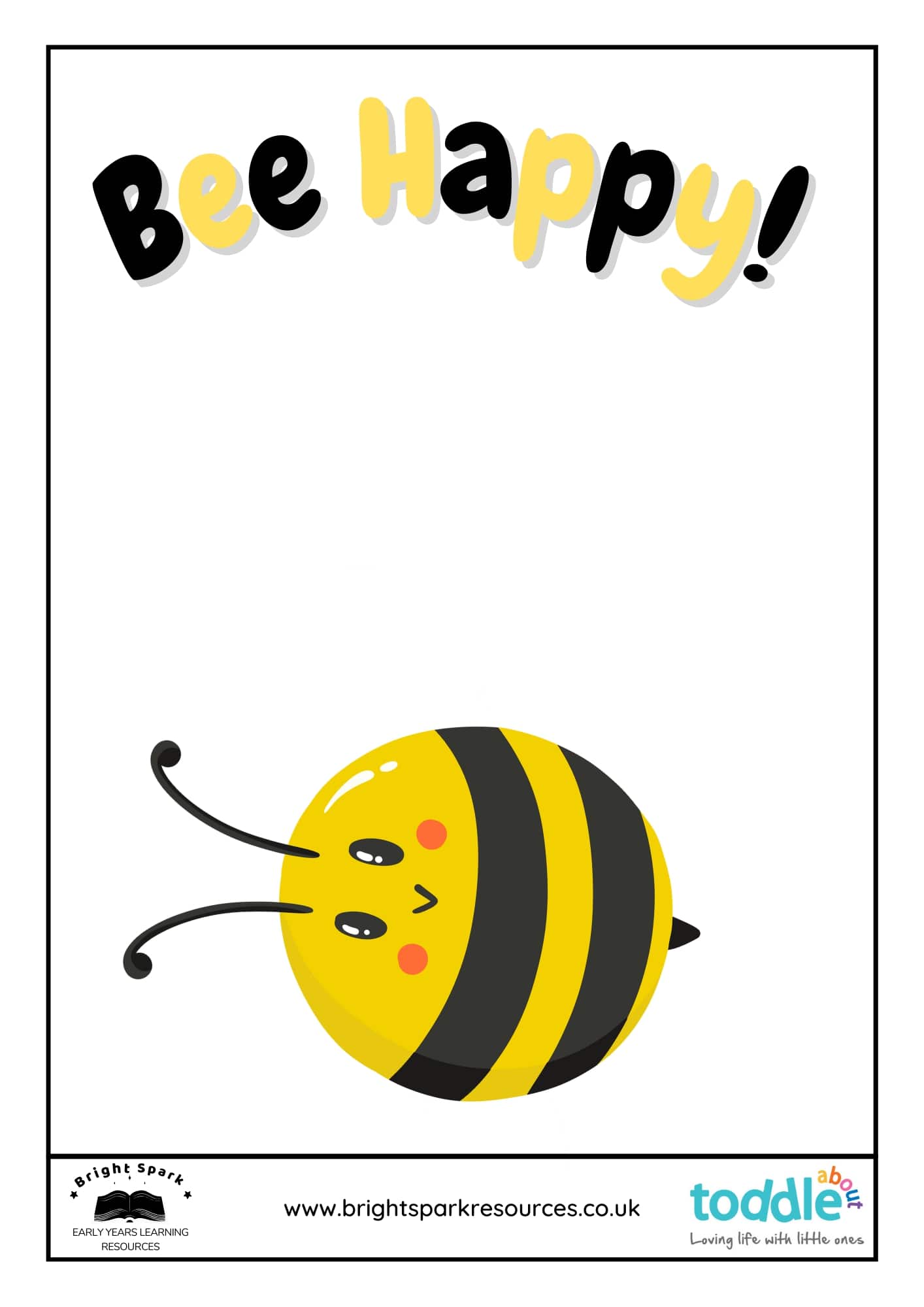 Bee Happy Handprint Keepsake  image