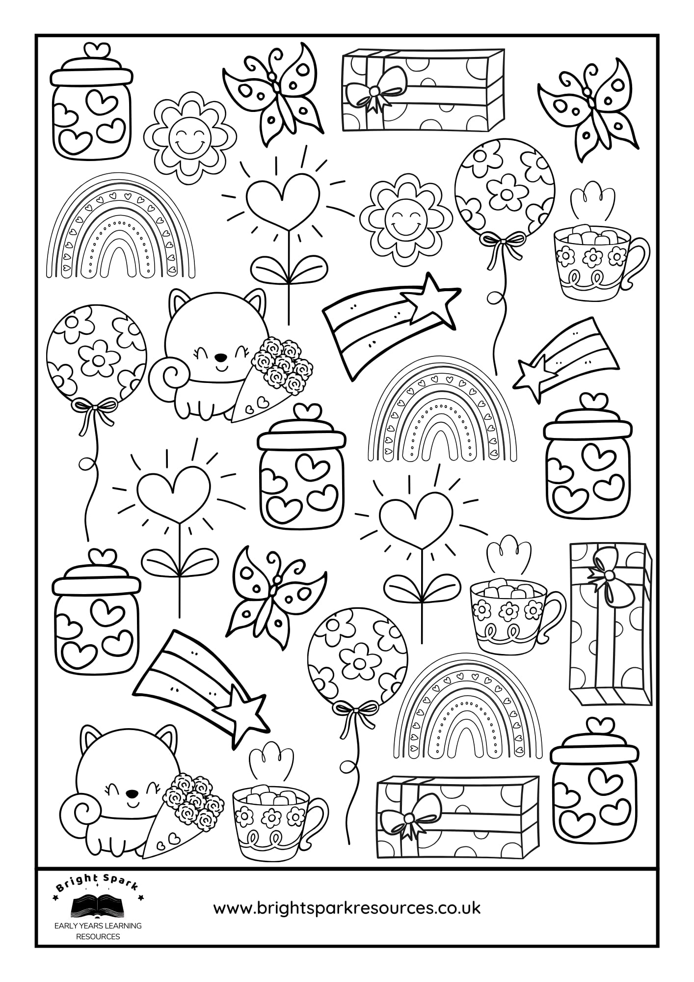 World Kindness Day Busy Colouring Sheet  image