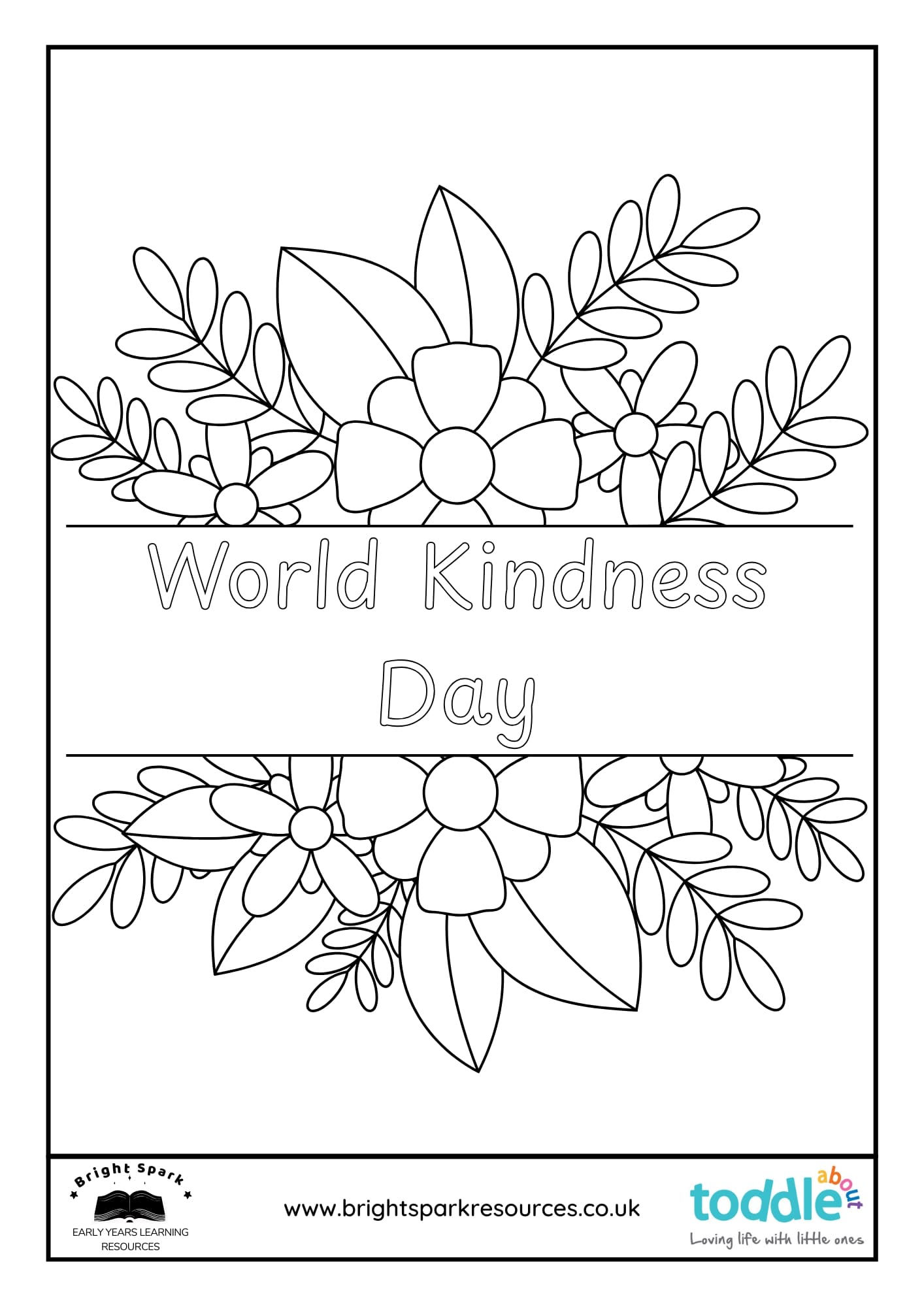 World Kindness Day Colouring Sheet  image